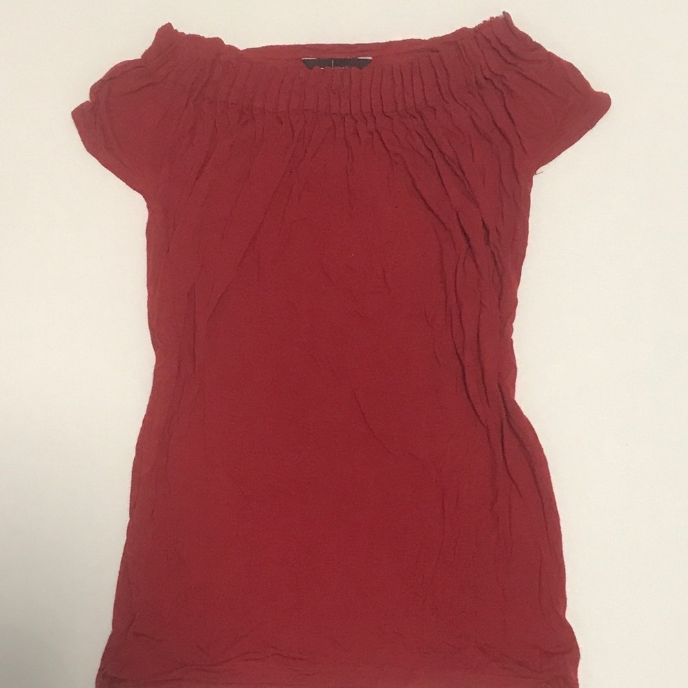 Red Off-Shoulder Top